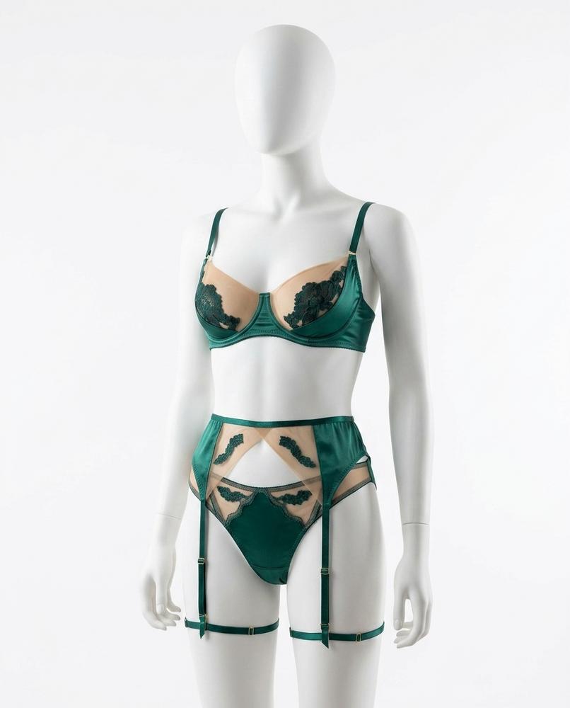 Adam & Eva24 - Nilan | Two-Tone Lace-Embroidered Lingerie Women
